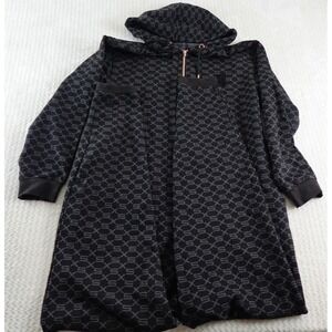 Savage X Fenty Forever Savage Hooded Jumpsuit Sz XL Black Gray Logo loungewear